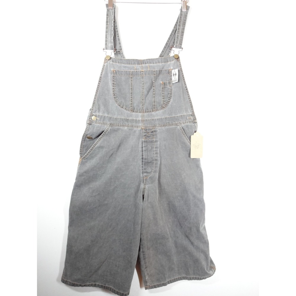 VTG Passeger Shortalls Womens Medium Grey‎ Canvas Utility Gorpcore Techwear